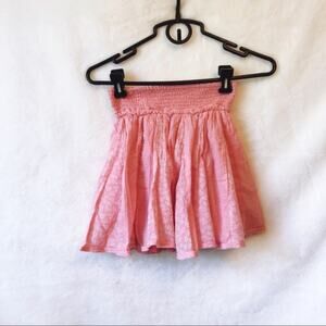 Hollister Pink with White Dot & Flowers Circle Skirt